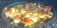 prato de frango com carne
